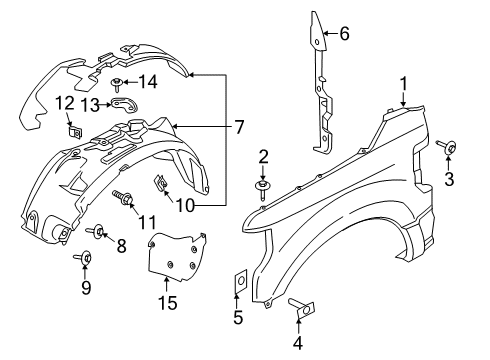 2020 Ford F-250 Super Duty FENDER ASY - FRONT Diagram for LC3Z-16006-B