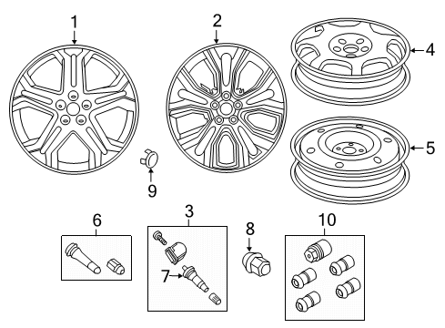 2020 Ford Edge Wheels Diagram 2