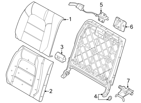 2024 Ford Mustang COVER ASY - REAR SEAT BACK Diagram for PR3Z-6366600-CA