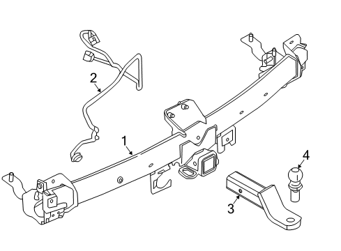 2019 Ford Police Interceptor Utility Trailer Hitch Components Diagram