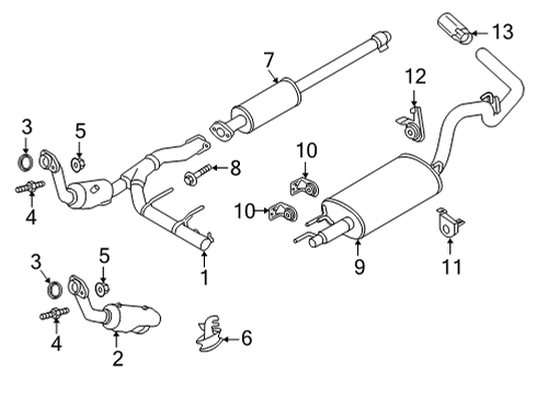 2022 Ford F-150 Exhaust Components Diagram 1