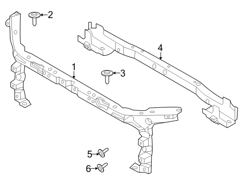 2023 Ford Bronco Radiator Support Diagram