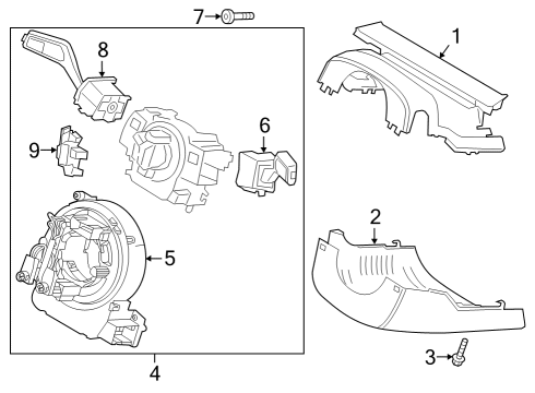 2022 Lincoln Aviator Shroud, Switches & Levers Diagram 2