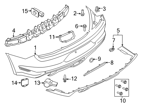 2023 Ford Mustang Parking Aid Diagram 1