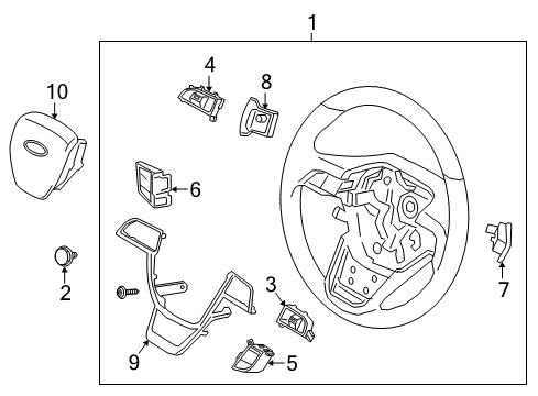 2020 Lincoln Navigator Steering Column & Wheel, Steering Gear & Linkage Diagram 5