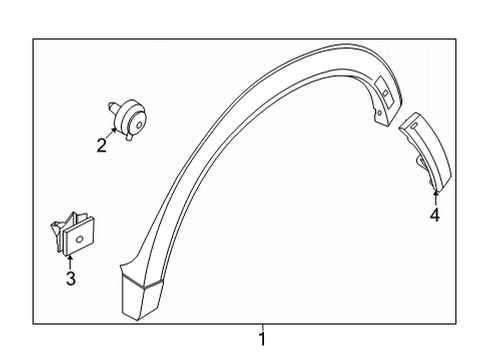 2023 Ford Mustang Mach-E Exterior Trim - Quarter Panel Diagram