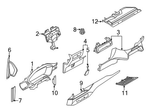 2021 Ford Escape PANEL - INSTRUMENT Diagram for LJ6Z-7804480-AB