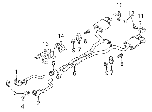 2020 Ford Mustang Exhaust Components Diagram 4