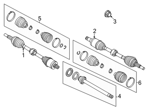 2023 Ford Mustang Mach-E SHAFT - FRONT AXLE Diagram for LJ9Z-3B437-A