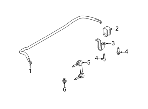 2021 Ford E-350/E-350 Super Duty Stabilizer Bar & Components - Front Diagram