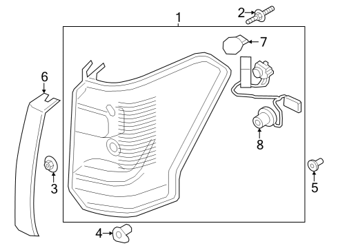 2023 Ford Expedition LAMP ASY - REAR Diagram for NL1Z-13405-A