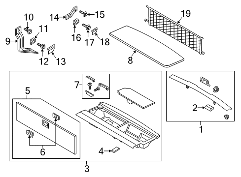 2022 Ford Expedition Interior Trim - Rear Body Diagram 1