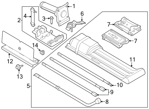 2023 Ford F-350 Super Duty Jack & Components Diagram 4