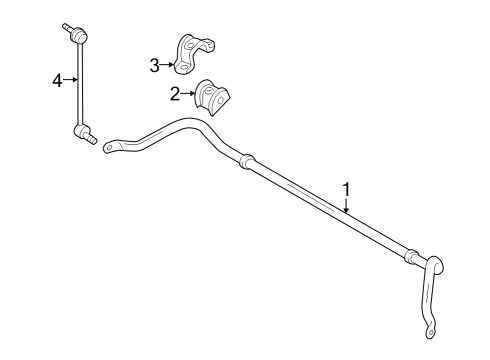 2022 Ford E-Transit Stabilizer Bar & Components - Front Diagram