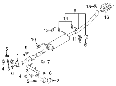 2021 Ford Expedition Exhaust Components Diagram