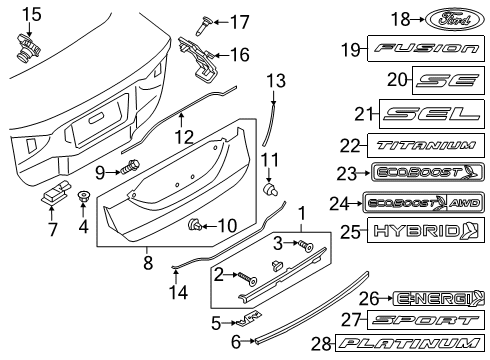 2020 Ford Fusion Trunk Diagram 2