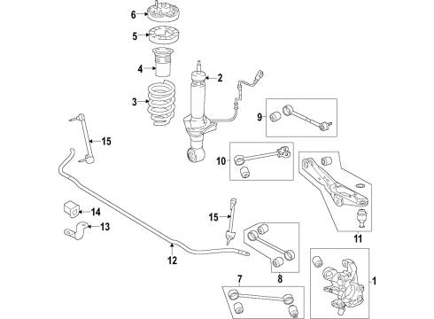 2023 Ford Expedition Suspension Components, Lower Control Arm, Upper Control Arm, Ride Control, Stabilizer Bar Diagram 4