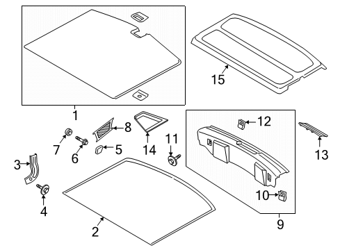 2021 Lincoln Corsair Interior Trim - Rear Body Diagram