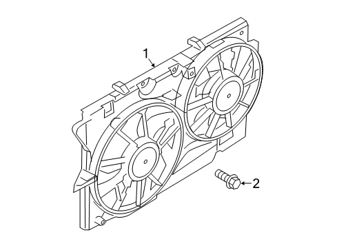 2019 Ford Police Interceptor Utility Cooling System, Radiator, Water Pump, Cooling Fan Diagram 1