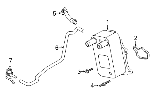 2022 Ford Police Interceptor Utility Engine Oil Cooler Diagram