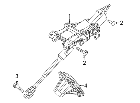 2020 Lincoln MKZ Steering Column Assembly Diagram 1