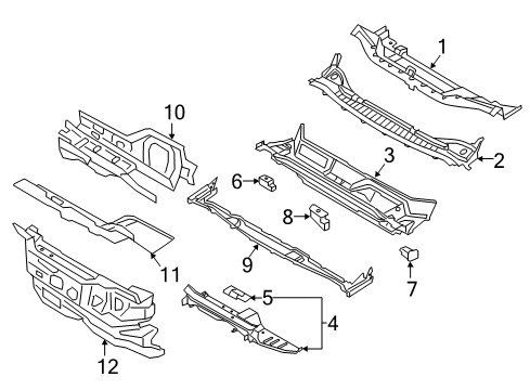 2018 Lincoln MKX INSULATOR - DASH PANEL Diagram for MA1Z-5801670-A