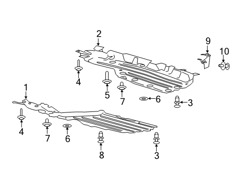 2021 Ford Police Interceptor Utility Under Cover & Splash Shields Diagram 1