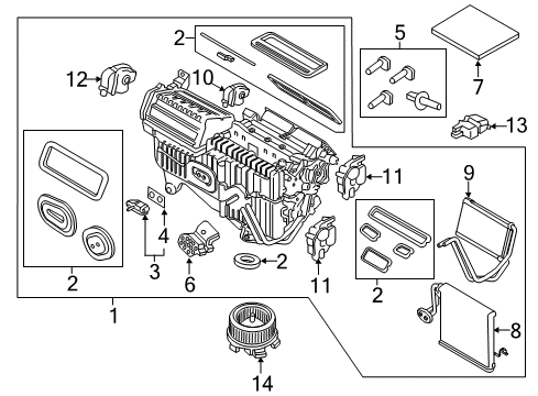 2022 Ford Edge Automatic Temperature Controls Diagram 1