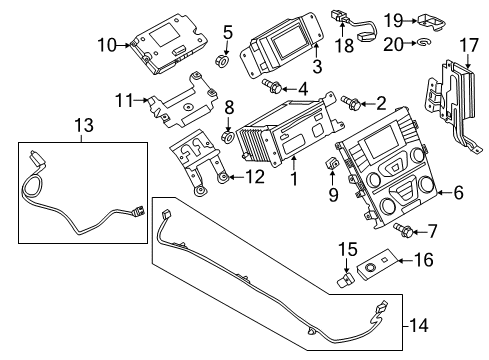 2020 Ford Fusion A/C & Heater Control Units Diagram 3