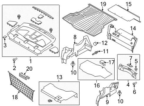 2019 Ford Police Responder Hybrid Interior Trim - Rear Body Diagram