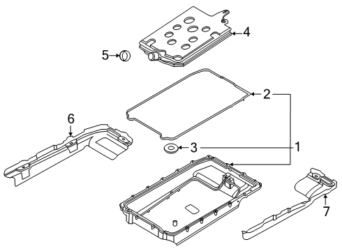 2023 Ford Explorer AUTOMATIC TRANSMISSION ASY Diagram for L1MZ-7000-R