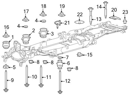 2024 Ford F-250 Super Duty Frame & Components Diagram 1