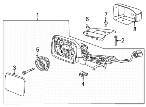 2021 Ford Bronco Mirrors Diagram 3