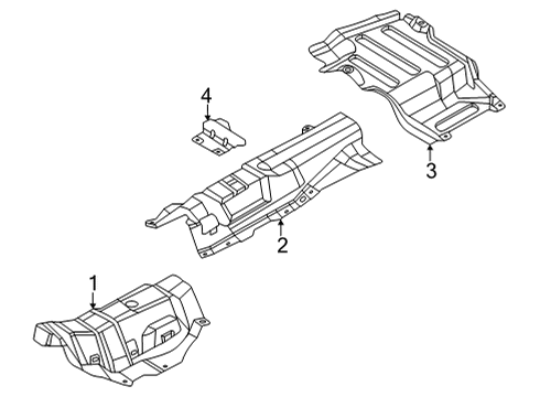 2022 Ford Maverick HEAT SHIELD Diagram for NZ6Z-6011434-C