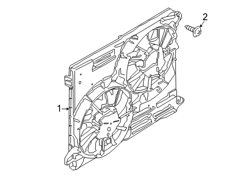 2022 Ford Edge Cooling System, Radiator, Water Pump, Cooling Fan Diagram 2