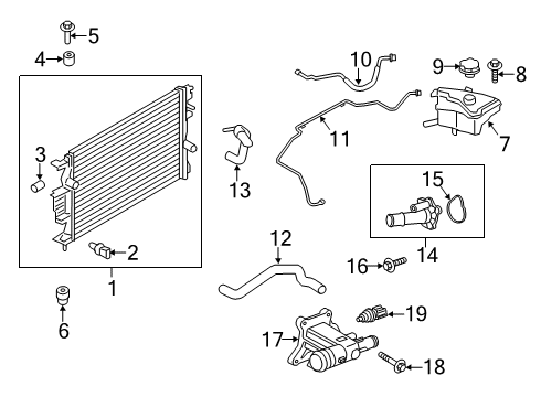 2020 Lincoln MKZ Radiator & Components Diagram 2