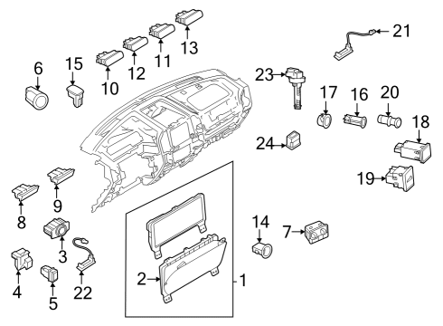 2023 Ford F-150 Lightning SWITCH ASY Diagram for NL3Z-13D730-BA