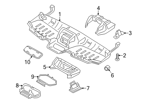 2020 Ford Transit Connect Overhead Console Diagram 1