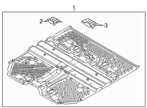 2021 Ford Mustang Mach-E PAN ASY - FLOOR - FRONT Diagram for LJ9Z-5811135-B