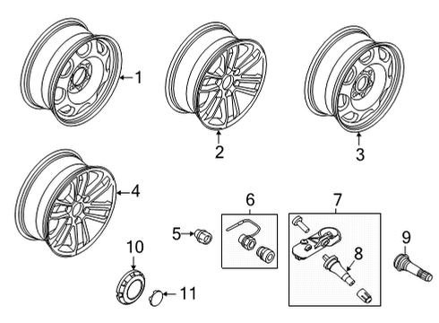 2023 Ford F-150 Wheels Diagram 1