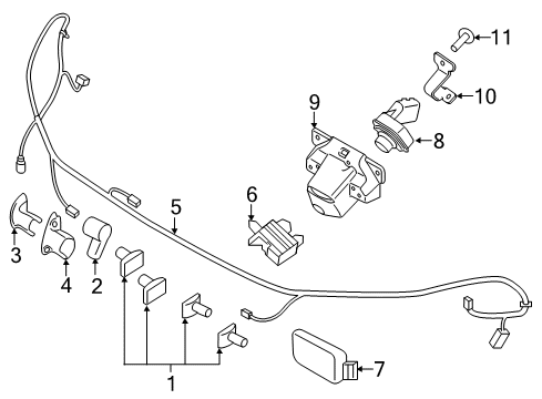 2019 Ford Police Interceptor Utility Parking Aid Diagram 2