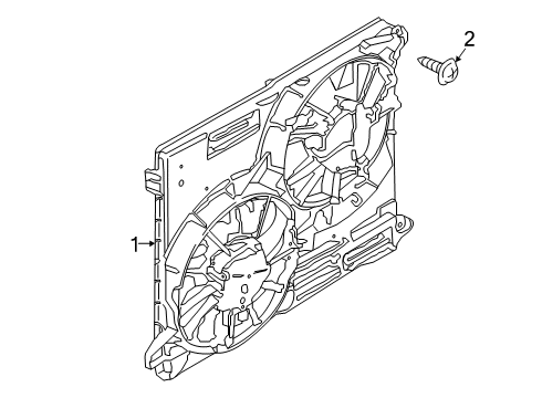 2021 Lincoln Nautilus Cooling System, Radiator, Water Pump, Cooling Fan Diagram 1