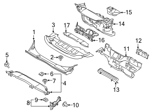 2018 Ford Transit Connect INSULATOR - DASH PANEL Diagram for DT1Z-6101688-J