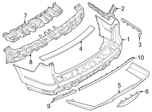 2022 Lincoln Navigator Bumper & Components - Rear Diagram 2