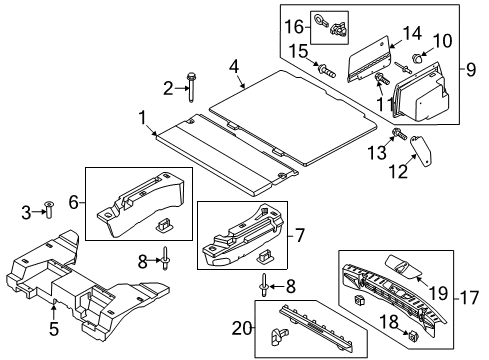 2019 Ford Police Interceptor Utility Interior Trim - Rear Body Diagram