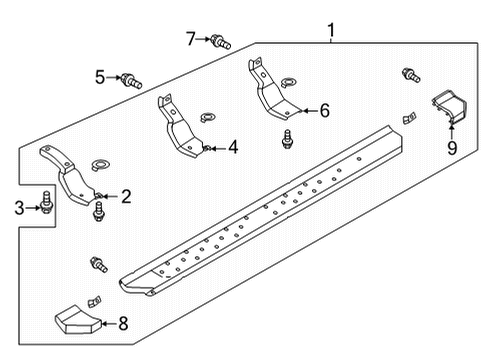 2022 Ford Bronco STEP ASY Diagram for M2DZ-16450-CB