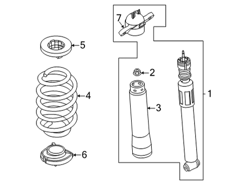 2022 Ford Maverick SPRING - REAR Diagram for NZ6Z-5560-G