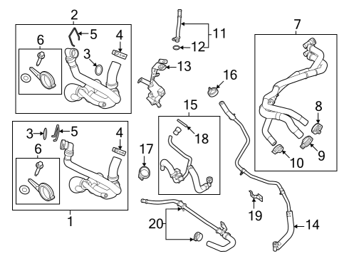 2023 Ford F-250 Super Duty TUBE - HEATER WATER Diagram for LC3Z-18663-A