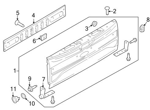 2022 Ford F-150 Lightning Tail Gate Diagram 2