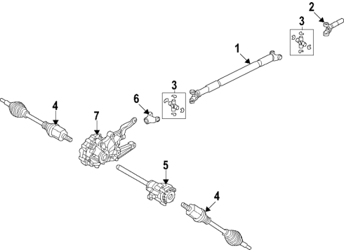 2020 Ford Explorer SHAFT Diagram for N1MZ-3A329-A